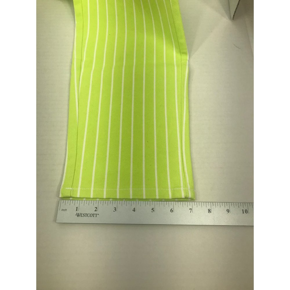 Victor Glemaud Women's Size 2 High Rise Straight Leg Jeans Green Pinstripe NWOT - Picture 7 of 9